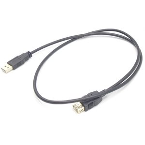 Cable, USB A, Female to Male, 3.0'