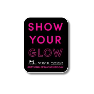 Stickers Show Your Glow 2024 National Spray Tanning Day, Pack of 50